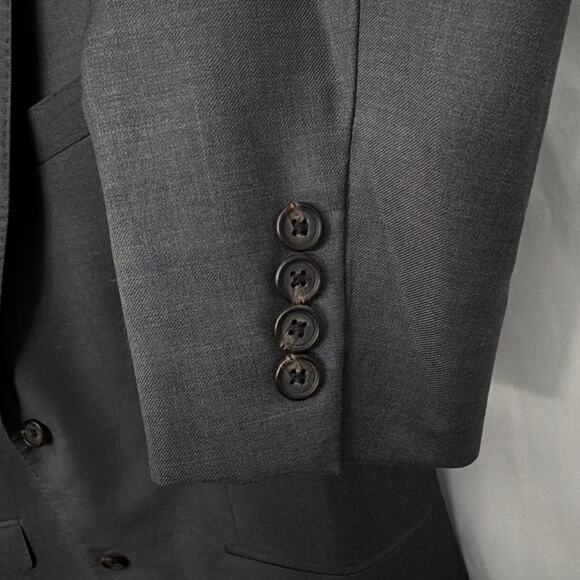 Lauren Ralph Lauren Blazer Mens 42R Slim Fit Sport Coat Wool Gray Jacket - Picture 8 of 11